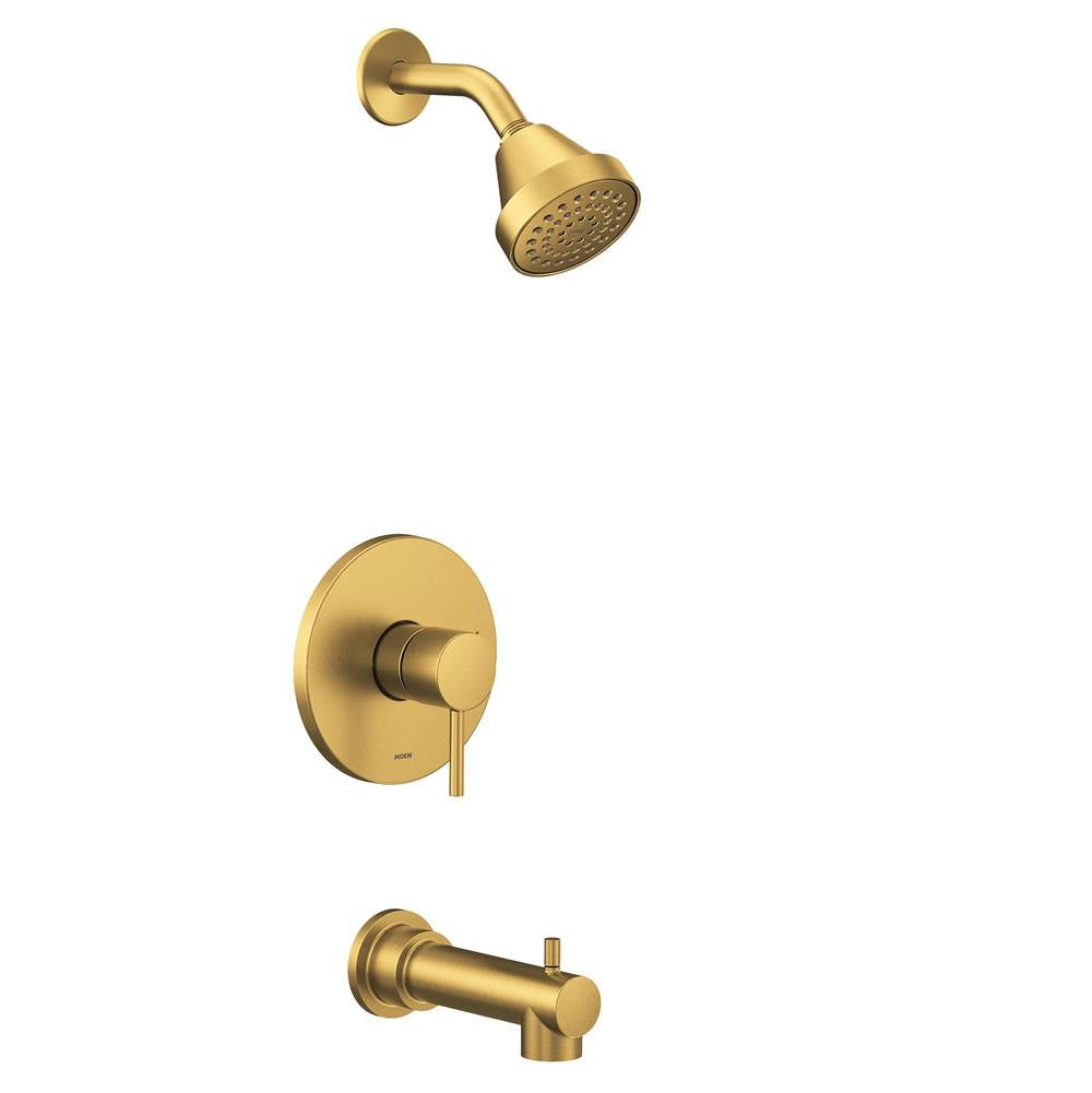 Moen - Align M-CORE 2-Series Eco Performance 1-Handle Tub and Shower Trim Kit in Brushed Gold (Valve Sold Separately) - Brushed Gold
