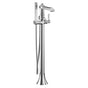 Moen - Flara One-Handle Freestanding Floor Mount Tub Filler with Handshower, Chrome - Chrome