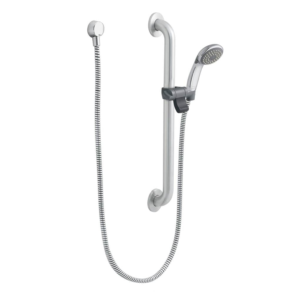 Moen - Chrome/stainless slide bar/grab bar shower