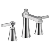 Moen - Flara 8 in. Widespread 2-Handle High-Arc Bathroom Faucet Trim Kit in Chrome (Valve Sold Separately) - Chrome