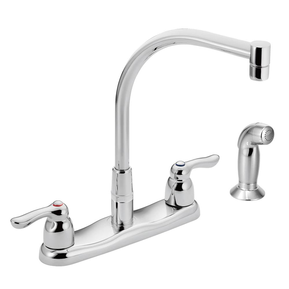 Moen - Chrome two-handle kitchen faucet - Chrome