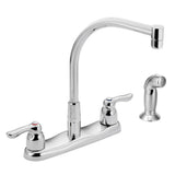 Moen - Chrome two-handle kitchen faucet - Chrome