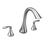Moen - Eva 2-Handle Deck-Mount Roman Tub Faucet Trim Kit in Chrome (Valve Sold Separately) - Chrome