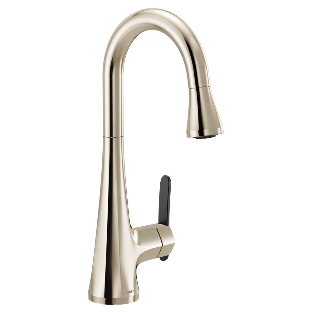 Moen - Sinema Single-Handle Pull-Down Sprayer Bar Faucet Featuring Reflex and 2-Handle Options in Polished Nickel - Polished Nickel