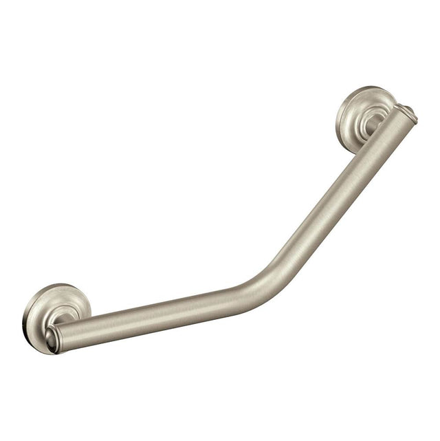 Moen - Brushed Nickel 16'' Angled Grab Bar - Brushed Nickel