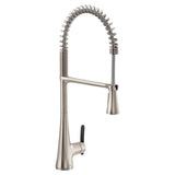 Moen - Sinema Single-Handle Pull-Down Sprayer Kitchen Faucet with Power Clean and Spring Spout in Spot Resist Stainless - Spot Resist Stainless