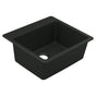 Moen - 25-Inch Wide x 9.5-Inch Deep Dual Mount Granite Single Bowl Kitchen or Bar Sink, Black - Black