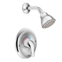 Moen - Chateau Single Handle Posi-Temp Shower Faucet, Valve Included, Chrome - Chrome