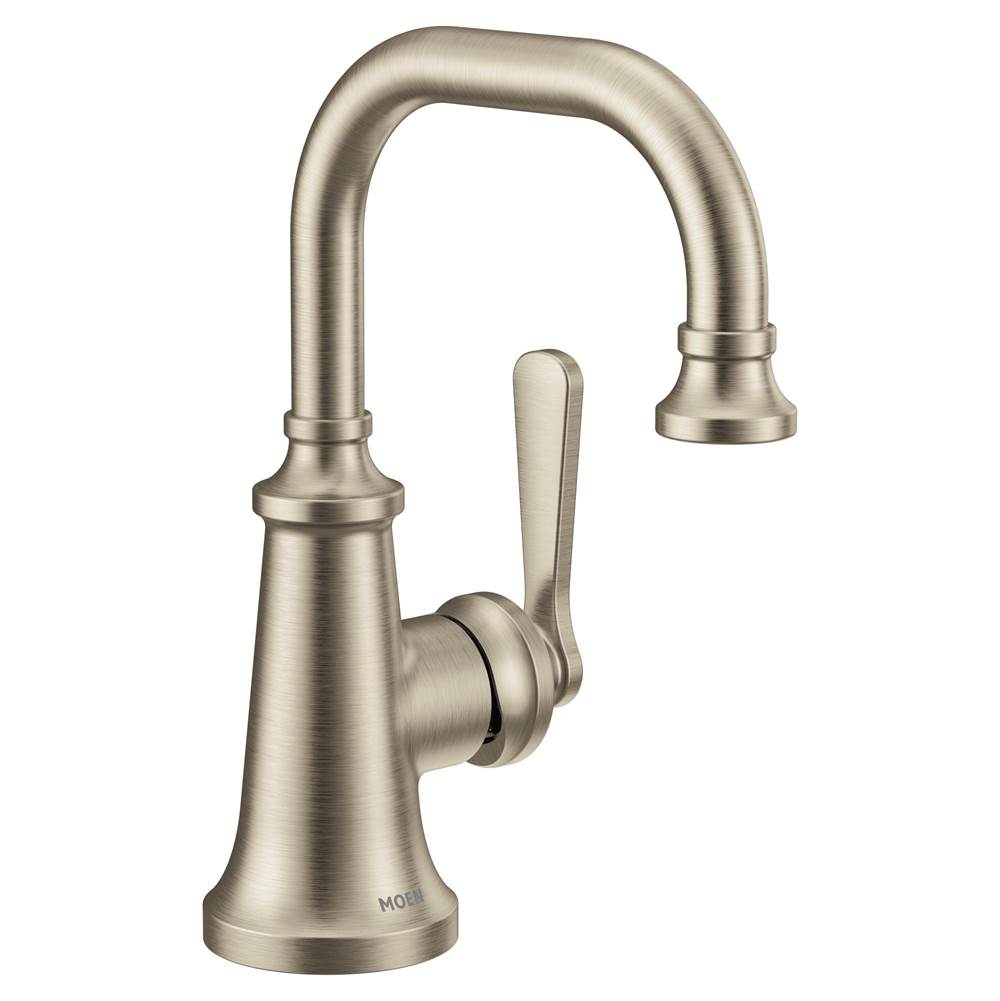 Moen - Colinet One-Handle Single Hole Traditional Bathroom Sink Faucet in Brushed Nickel - Brushed Nickel