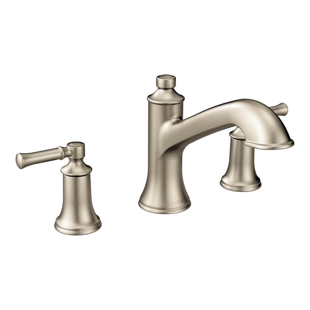 Moen - Dartmoor 8 in. Widespread 2-Handle Roman Tub Bathroom Faucet in Brushed Nickel (Valve Sold Separately) - Brushed Nickel