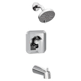 Moen - Genta LX Posi-Temp Pressure Balancing Eco-Performance Modern Tub and Shower Trim Valve Required, Chrome - Chrome