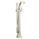 Moen - Voss One-Handle Freestanding Floor Mount Tub Filler with Handshower, Brushed Nickel - Brushed Nickel