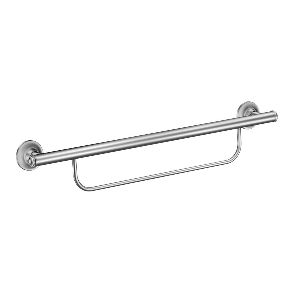 Moen - Chrome 24'' Grab Bar With Towel Bar - Chrome