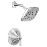 Moen - Flara Posi-Temp Rain Shower 1-Handle Shower Only Faucet Trim Kit in Chrome (Valve Sold Separately) - Chrome