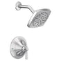 Moen - Flara Posi-Temp Rain Shower 1-Handle Shower Only Faucet Trim Kit in Chrome (Valve Sold Separately) - Chrome