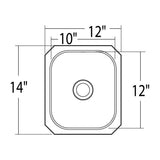 2000 Series Single Bowl Undermount Sink, 20-Gauge, Stainless Steel