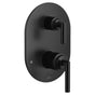 Moen - Arris M-CORE 3-Series 2-Handle Shower Trim with Integrated Transfer Valve in Matte Black (Valve Sold Separately) - Matte Black