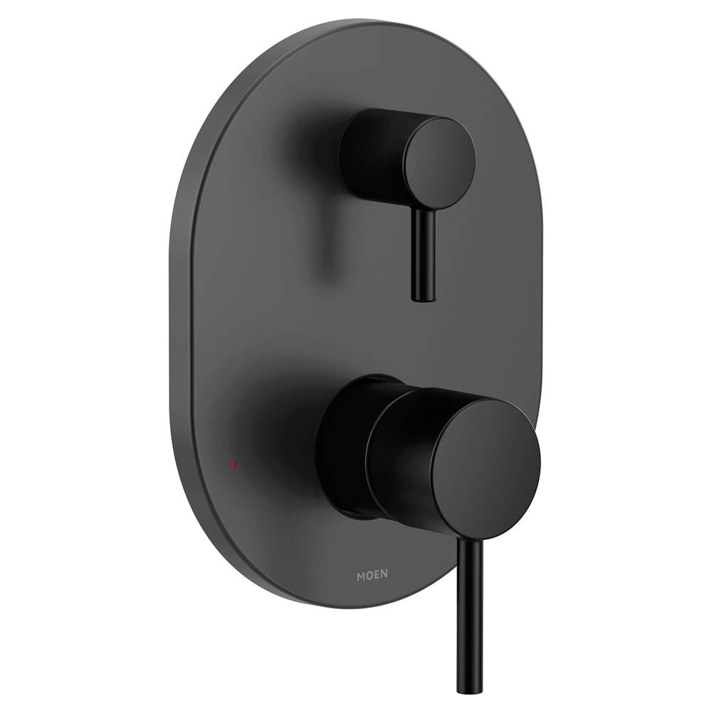 Moen - Align M-CORE 3-Series 2-Handle Shower Trim with Integrated Transfer Valve in Matte Black (Valve Sold Separately) - Matte Black