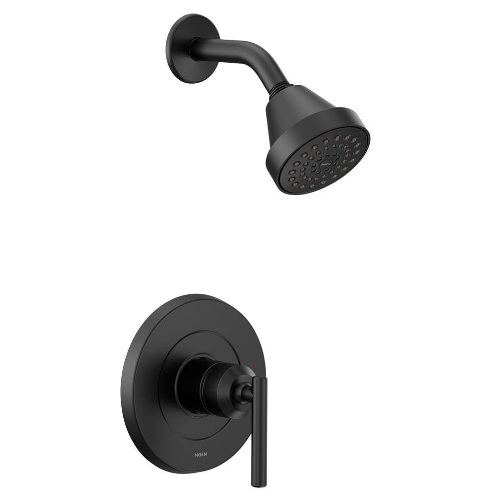Moen - Gibson M-CORE 2-Series Eco Performance 1-Handle Shower Trim Kit in Matte Black (Valve Sold Separately) - Matte Black