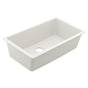 Moen - 33-Inch Wide x 9.5-Inch Deep Undermount Granite Single Bowl Kitchen Sink, White - White