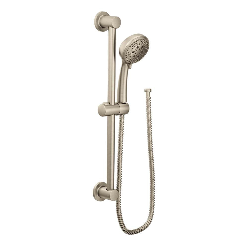 Moen - Eco-Performance Handheld Showerhead with 69-Inch-Long Hose Featuring 30-Inch Slide Bar, Brushed Nickel - Brushed Nickel