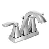Moen - Voss Two-Handle High Arc Centerset Bathroom Faucet, Chrome - Chrome
