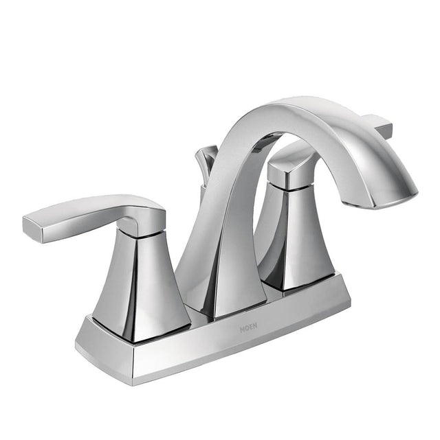 Moen - Voss Two-Handle High Arc Centerset Bathroom Faucet, Chrome - Chrome