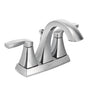Moen - Voss Two-Handle High Arc Centerset Bathroom Faucet, Chrome - Chrome