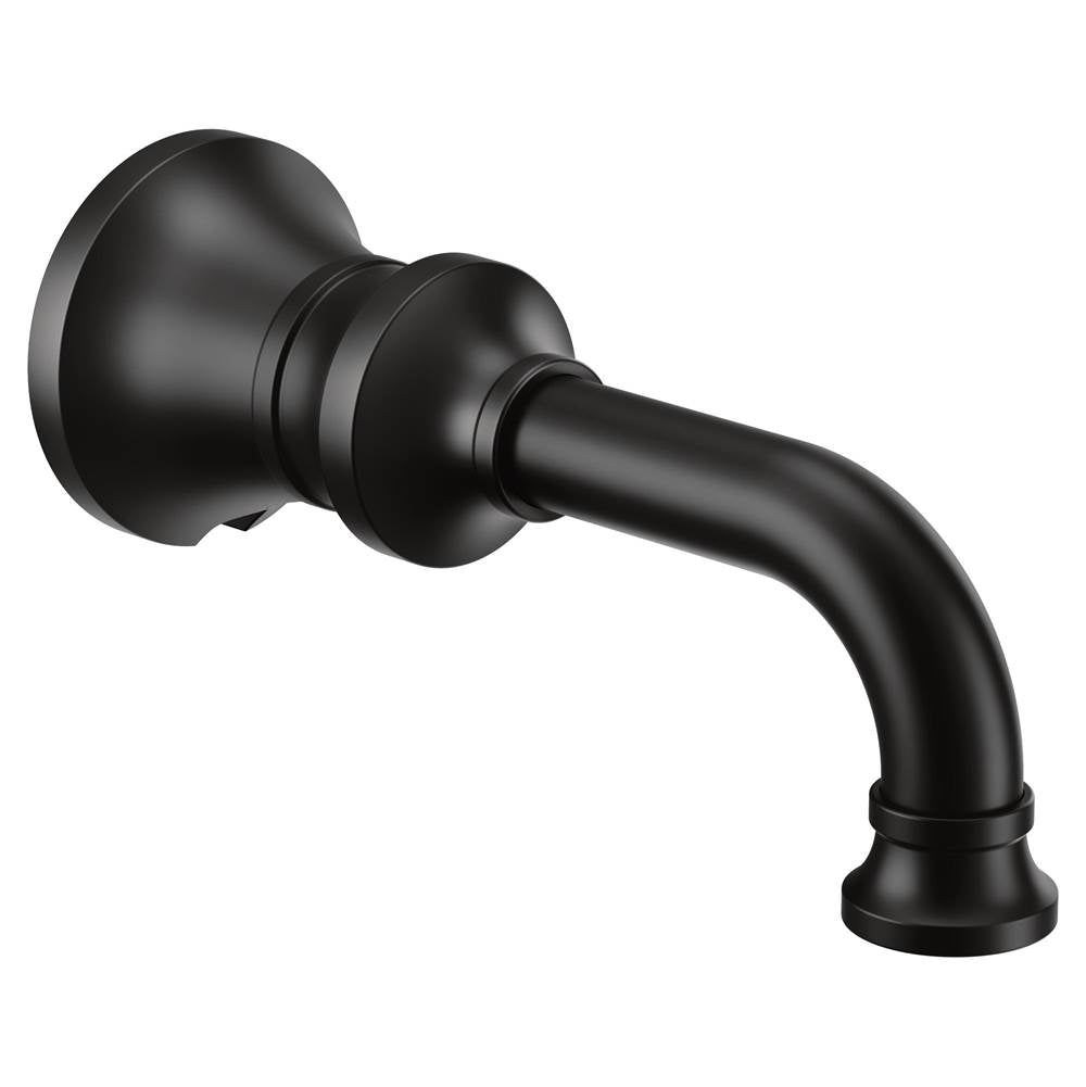 Moen - Colinet Traditional Non-diverting Tub Spout with Slip-fit CC Connection in Matte Black - Matte Black