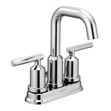 Moen - Gibson Two-Handle Centerset High Arc Modern Bathroom Faucet with Drain Assembly, Chrome - Chrome