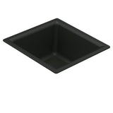 15.75-Inch Wide x 7-Inch Deep Dual Mount Granite Single Bowl Kitchen or Bar Sink, Black