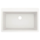 33-Inch Wide x 9.5-Inch Deep Dual Mount Granite Single Bowl Kitchen Sink, Black