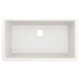 33-Inch Wide x 9.5-Inch Deep Undermount Granite Single Bowl Kitchen Sink, White