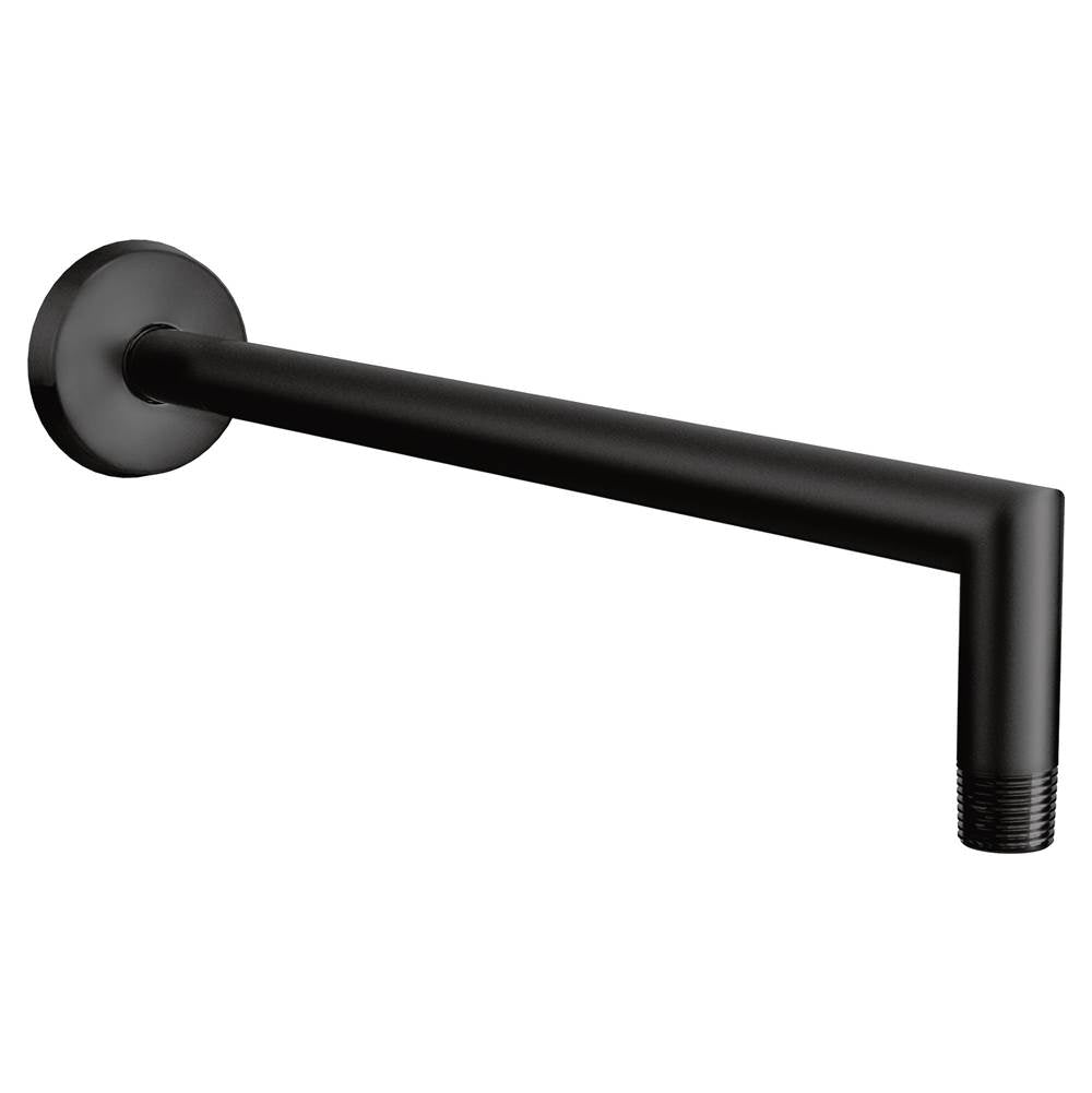 Moen - Arris 14-Inch Rainshower Straight Shower Arm and Flange, Matte Black - Chrome