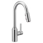 Moen - Genta LX Single-Handle Pull-Down Sprayer Modern Kitchen Faucet with Reflex and Power Boost Chrome - Chrome