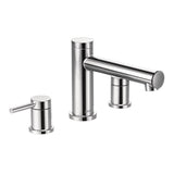 Moen - Align 2-Handle Deck Mount Roman Tub Faucet Trim Kit in Chrome (Valve Sold Separately) - Chrome