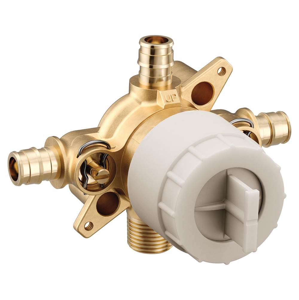 Moen - M-CORE 3-Series 4 Port Tub and Shower Mixing Valve with Cold Expansion PEX Connections and Stops - Unfinished