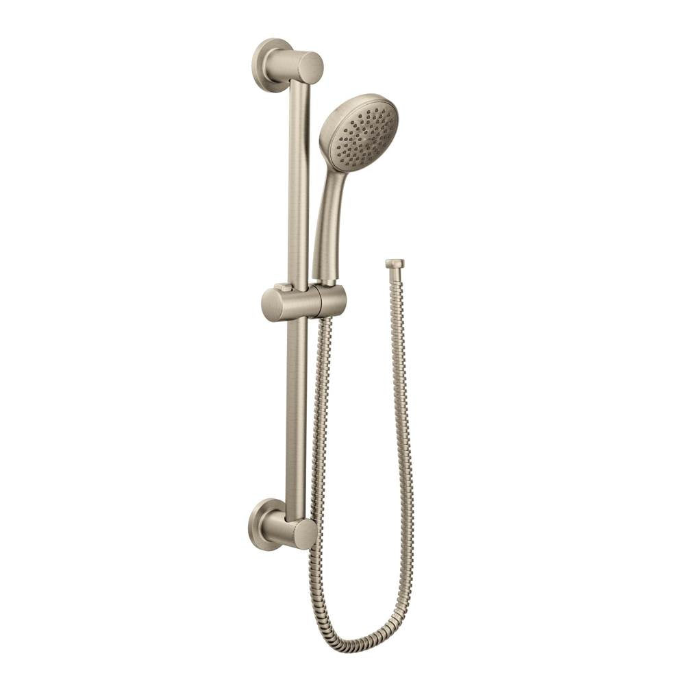 Moen - Eco-Performance Handheld Shower with 24-Inch Slide Bar and 69-Inch Hose, Brushed Nickel - Brushed Nickel