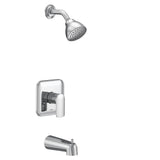 Moen - Rizon M-CORE 2-Series Eco Performance 1-Handle Tub and Shower Trim Kit in Chrome (Valve Sold Separately) - Chrome
