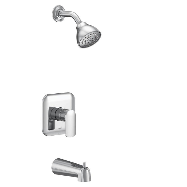 Moen - Rizon M-CORE 2-Series Eco Performance 1-Handle Tub and Shower Trim Kit in Chrome (Valve Sold Separately) - Chrome