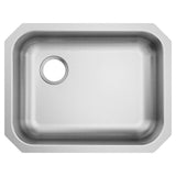 1800 Series 23.5-inch 18 Gauge Undermount Single Bowl Stainless Steel Kitchen Sink, Left Drain