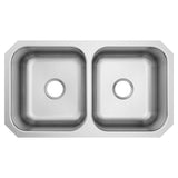 1800 Series 31.75-inch 18 Gauge Undermount Double Bowl Stainless Steel Kitchen Sink