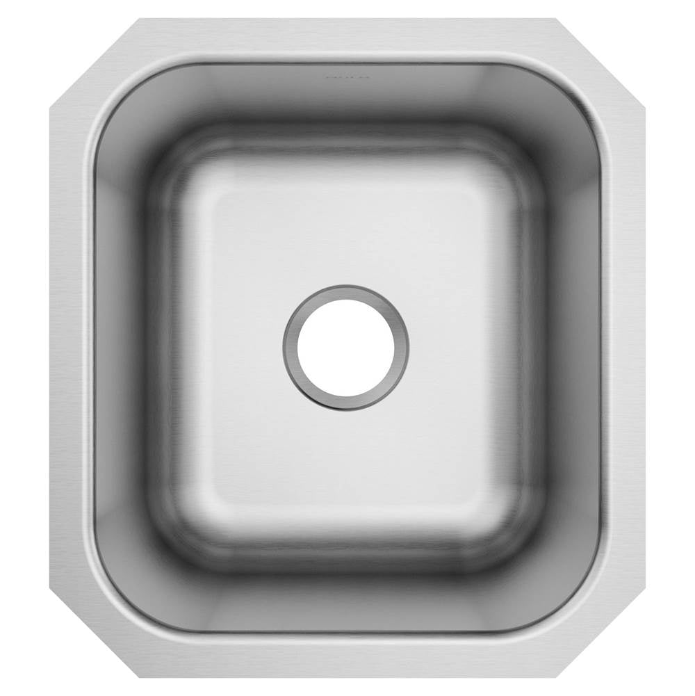 1800 Series 16.5-inch 18 Gauge Undermount Single Bowl Stainless Steel Kitchen or Bar Sink