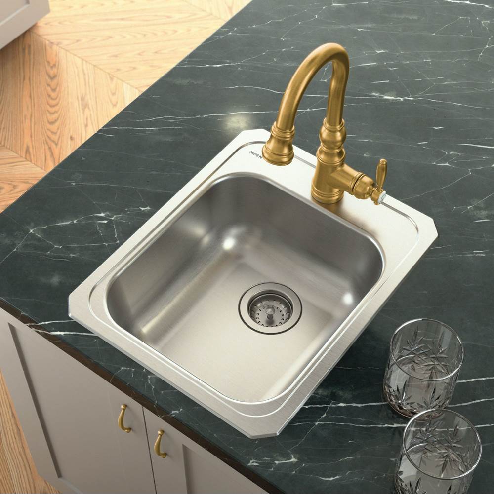Weymouth Shepherd''s Hook Pulldown Kitchen Bar Faucet Featuring Metal Wand with Power Clean, Chrome