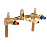 Moen - M-PACT Wallmount Bathroom Sink Faucet Rough-in Valve, 1/2-Inch CC with Mounting Brackets - Unfinished