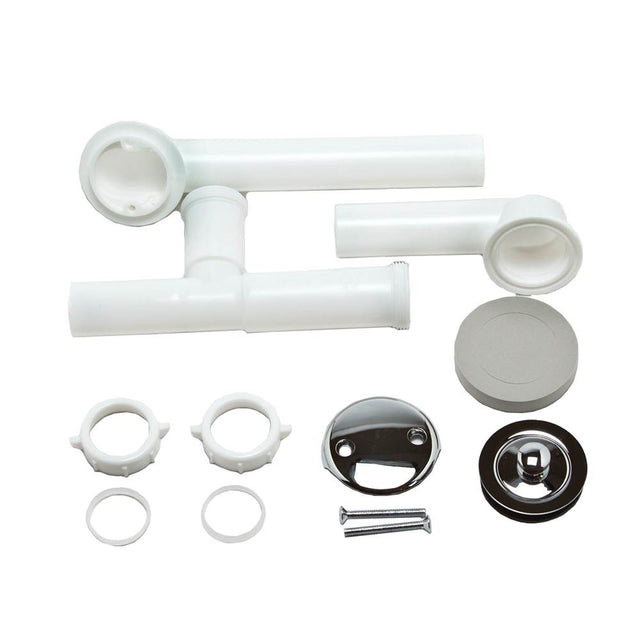 Moen - Tub/Shower Assembly with Lift-N-Drain, 1-1/2 in, Threaded Shoe, PVC, Chrome - Chrome