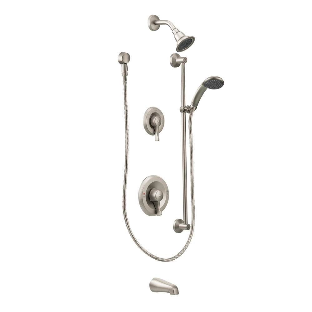 Moen - Classic brushed nickel transfer Posi-Temp(R) all-metal trim kits