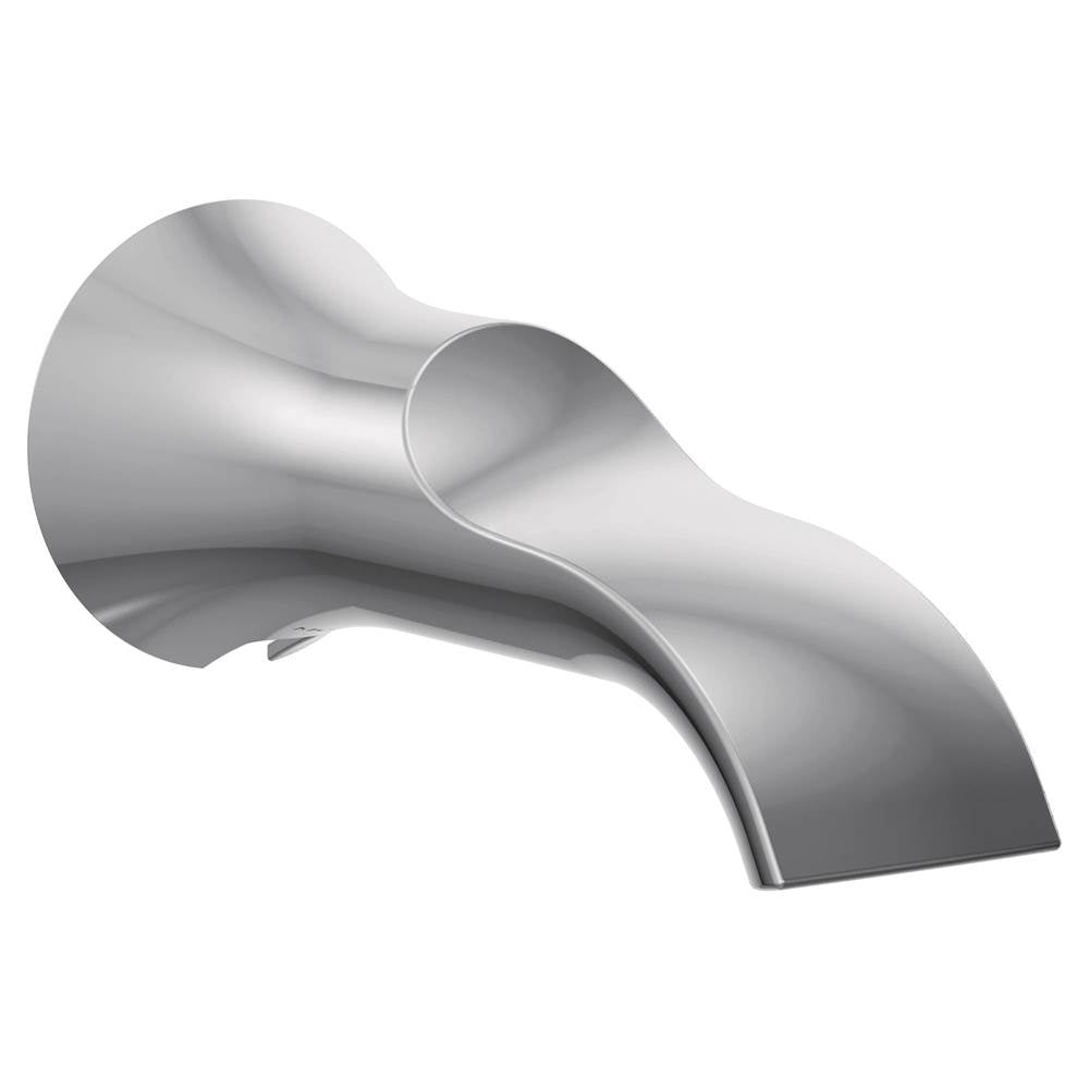 Moen - Doux 1/2-Inch Slip Fit Connection Non-Diverting Tub Spout, Chrome - Chrome