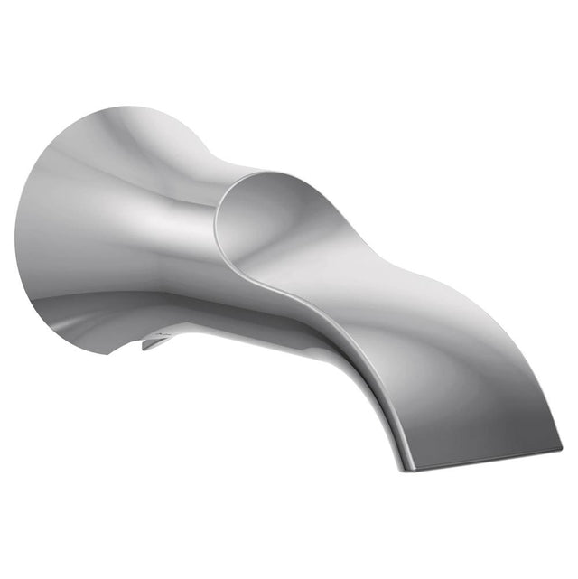 Moen - Doux 1/2-Inch Slip Fit Connection Non-Diverting Tub Spout, Chrome - Chrome