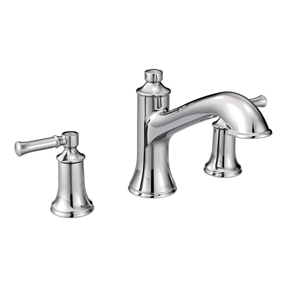 Moen - Dartmoor 8 in. Widespread 2-Handle Roman Tub Bathroom Faucet in Chrome (Valve Sold Separately) - Chrome